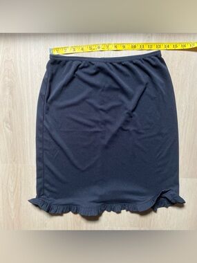 Black Ruffle Hem Skirt